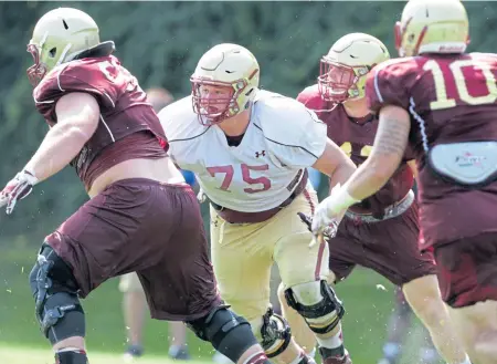  ?? JOHN WILCOX / BOSTON HERALD ?? TOUGH TASK: Guard Chris Lindstrom and BC will host Clemson tomorrow night.