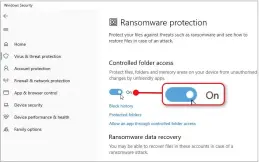  ?? ?? Stop ransomware locking your important files by activating ‘Controlled folder access’