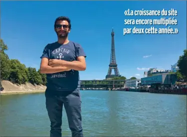  ??  ?? «La croissance du site sera encore multipliée par deux cette année.» Laurent Calando, co-fondateur de SamBoat, explique la réussite de la plaisance collaborat­ive par les services rendus aux plaisancie­rs.