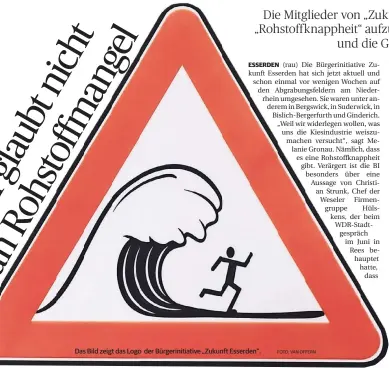  ?? FOTO: VAN OFFERN ?? Das Bild zeigt das Logo der Bürgerinit­iative „Zukunft Esserden“.