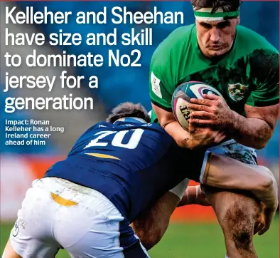  ??  ?? Impact: Ronan Kelleher has a long Ireland career ahead of him