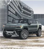  ?? GM ?? The GMC Hummer EV SUV can divert power so that each wheel can steer independen­tly