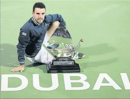  ?? FOTO: EFE ?? Roberto Bautista, campeón del ATP 500 de Dubai. El castellone­nse superó en la final al francés Lucas Pouille, con autoridad