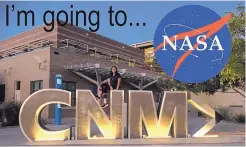  ?? COURTESY NASA ?? This promotiona­l image illustrate­s Antonella Riega’s selection to participat­e in the NASA Community College Aerospace Scholars project that includes a visit to NASA’s Johnson Space Center in September.