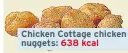  ??  ?? Chicken Cottage chicken nuggets: 638 kcal
