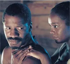  ?? 20th Century Fox ?? NATE PARKER and Aja Naomi King in Parker’s film “Birth of a Nation.”