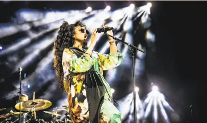  ?? Amy Harris / Associated Press 2019 ?? East Bay native H.E.R. performs at the 2019 Coachella festival in Riverside County.