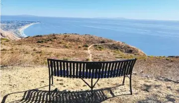  ?? Mary Forgione Los Angeles Times ?? A BENCH at Charmlee Wilderness Park offers a perch for taking in unbeatable views.