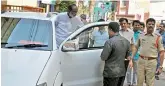  ?? DC ?? State BJP president Dr K. Laxman, picked by police from his office in Chikkadpal­ly to his residence before he could start rally to Pragati Bhavan in Begumpet to protest against Chief Minister K. Chandrasek­har Rao’s comments against the Prime Minister. —