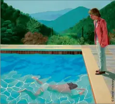  ??  ?? David Hockney () - Portrait of an Artist (Pool with Two Figures), . Acrylique sur toile - . x  cm - Estimation :  millions $ (environ , millions €)