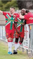  ?? ?? Barry Hayles (right) is one of the eldest at Windsor FC.