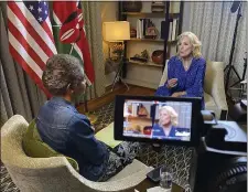  ?? BRIAN INGANGA — THE ASSOCIATED PRESS ?? First lady of the United States Jill Biden speaks during an interview with Associated Press White House reporter Darlene Superville in Nairobi, Kenya, Friday.