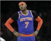  ?? AP FILE ?? Carmelo Anthony remained a member of the Knicks, as Thursday’s trade deadline with several top stars reportedly on the trade block staying put.