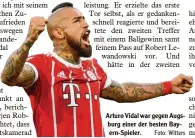  ?? Foto: Witters ?? Arturo Vidal war gegen Augs burg einer der besten Bay ern Spieler.