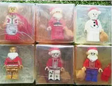  ??  ?? Good things in small packages: The Christmast­hemed Lego soap bars are all the rage this season.