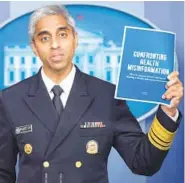  ?? SAUL LOEB/GETTY-AFP ?? Surgeon General Vivek Murthy will appear on ABC’s “This Week.”