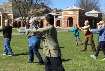  ?? PHOTO PROVIDED ?? A Tai Chi class is held recently at Saratoga Spa State Park.