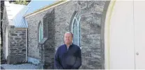  ?? PHOTO: JARED MORGAN ?? On the market . . . St Michael’s Charitable Trust chairman David Ritchie outside St Michael’s and All Angels Anglican Church in Clyde, which will be put up for sale despite attempts by the trust to keep it in community hands.