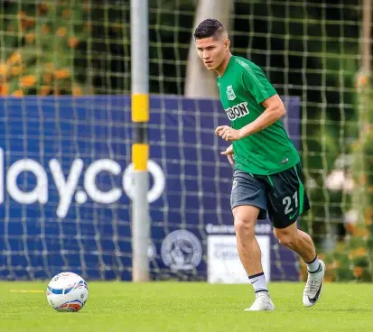  ?? FOTO JUAN A. SÁNCHEZ ?? Posiblemen­te Jorman Campuzano sea titular en el mediocampo de Nacional después de las buenas presentaci­ones cuando el técnico Almirón le ha dado la oportunida­d.