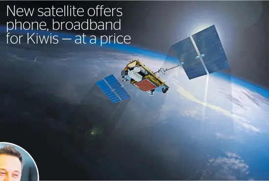  ??  ?? An artist's impression of one satellites in Iridium's NEXT network (above), launched by Space X, owned by Elon Musk (left).