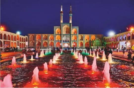  ??  ?? The beautiful Amir Chakhmaq square is just one of the many architectu­ral delights that the city of Yazd offers to visitors