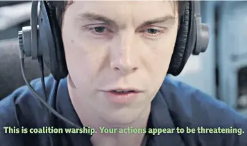  ?? ?? Scenes from the BBC series ‘The Warship: Tour of Duty’ show the moment Russian warplanes flew towards HMS Queen Elizabeth