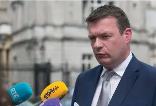  ??  ?? Enjoying the air time: Labour TD Alan Kelly at Leinster House, Dublin. Photo: Collins