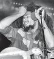 ??  ?? Bob Marley in concert at Toronto’s Maple Leaf Gardens on Nov. 1, 1979.