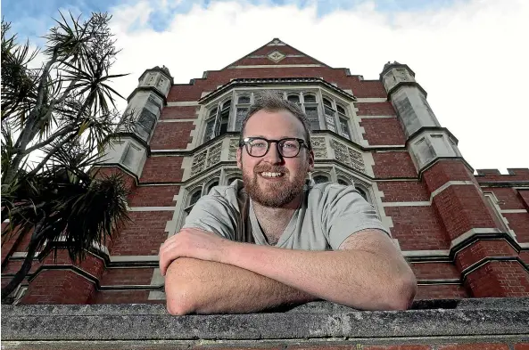  ?? KEVIN STENT/STUFF ?? Victoria University of Wellington Students’ Associatio­n president Marlon Drake in front of the Hunter Building. He is pleased that concerns over the university’s consultati­on processes have been highlighte­d by the rebranding decision.