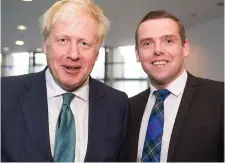  ?? ?? Campaign trail: Boris Johnson and Douglas Ross