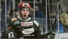  ?? Foto: Siegfried Kerpf ?? Matt White ist momentan der punktbeste Stürmer der Panther. Er könnte auch kommende Saison in Augsburg auf Torejagd gehen.