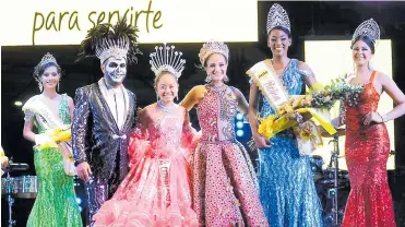  ?? JOSEFINA VILLARREAL ?? La realeza del Carnaval de Barranquil­la, junto a Daneska Camargo, reina Popular 2018; Elisa Pagán, reina Popular 2017, y la virreina 2018, Paola Barraza.