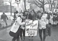  ??  ?? Mary Koziol @mjkoziol Protesting Bill 20 in Quebec City in March. Student strike a McGill medicine first!