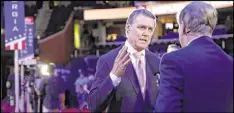  ?? MATT ROURKE / AP ?? U.S. Sen. David Perdue, R-Ga., shown at the Republican National Convention in July in Cleveland, says Trump has his support in the wake of the “eight years of failure” under President Barack Obama.