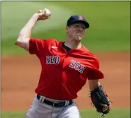  ?? JOHN BAZEMORE - THE ASSOCIATED PRESS ?? Boston Red Sox pitcher Nick Pivetta works against the Tampa Bay Rays in the first inning of a spring training baseball game Tuesday, March 9, 2021, in Port Charlotte, Fla.