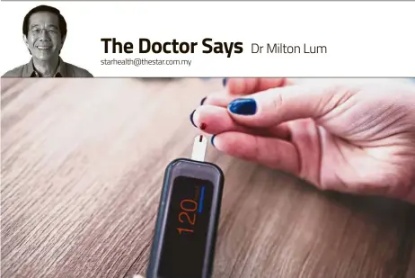  ?? — AFP ?? Many people with type 2 diabetes are unaware they have the condition because the early symptoms are often non-specific – so get tested.