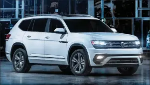  ?? VOLKSWAGEN ?? The 2018 Volkswagen Atlas is available with two engine options: a 2.0-litre turbo four-cylinder and a 3.6-litre V6.