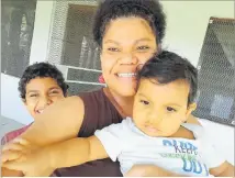  ?? Picture: SUPPLIED ?? Mereani Miller with her two boys.