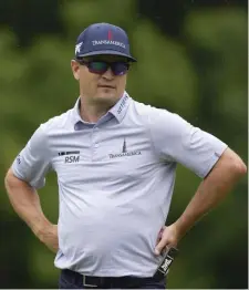  ?? AP ?? HE’S OUT: Zach Johnson played Saturday in the John Deere Classic but tested positive for COVID and will miss the 149th British Open this week.