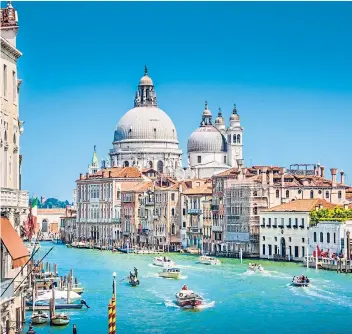  ??  ?? ▼ A gondola ride along the canals of Venice is one of life’s great treats.