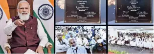  ??  ?? PM Modi paid tributes to Bharathi while inaugurati­ng the Sadardham on Saturday