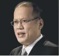  ??  ?? benigno aquino’s remarks were branded ‘a disgrace’ by China