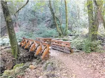  ??  ?? The bridge over Sanborn Creek on the John Nicholas Trail at Sanborn County Park near Saratoga is one of the picture-worthy locations that’s part of the #PixInParks Challenge, which started Monday.