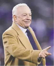  ?? ELSA/GETTY IMAGES ?? Cowboys owner and general manager Jerry Jones says Sunday’s loss to the Patriots was “a significan­t setback” for his team.