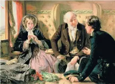  ??  ?? Romantic prospects of travel: First Class – The Meeting (1854) by Abraham Solomon