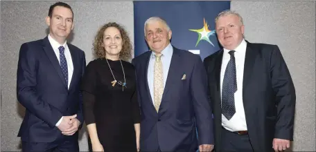  ?? Pics: ?? Fine Gael Sligo/Drumcliffe local election candidates Thomas Walsh and Tom Fox with Cllr Sinead Maguire and Johnny Watters, Chairman Fine Gael Sligo Drumcliffe Electoral Area. Carl Brennan.