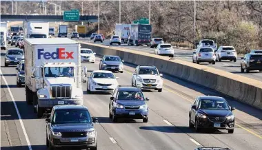  ?? Ned Gerard / Hearst Connecticu­t Media file photo ?? Traffic moves south along the heavily traveled Interstate 95 corriddor in Westport last November.