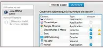  ??  ?? Gagnez du temps en ajoutant le dossier Windows partagé dans la liste des éléments qui se lancent lors du démarrage du Mac.
