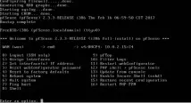  ??  ?? Once you install pfSense and reboot the computer, ensuring that you removed the installati­on media, the software will boot to a menu showing network interfaces and options for them.