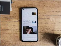  ??  ?? The Google Pixel 4a has a much higher screen-to-body ratio than the iPhone SE